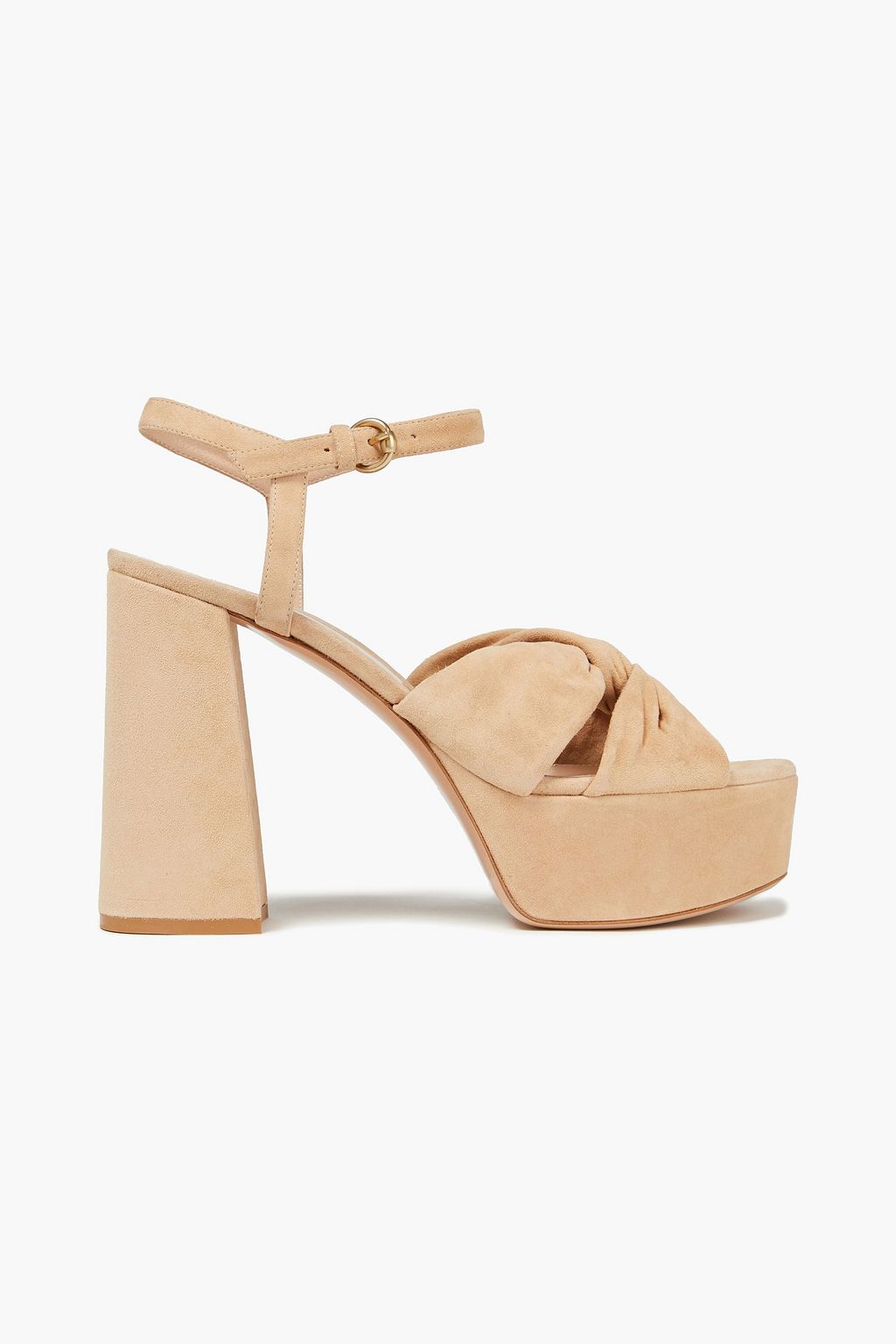 Beige 110 twisted suede platform 