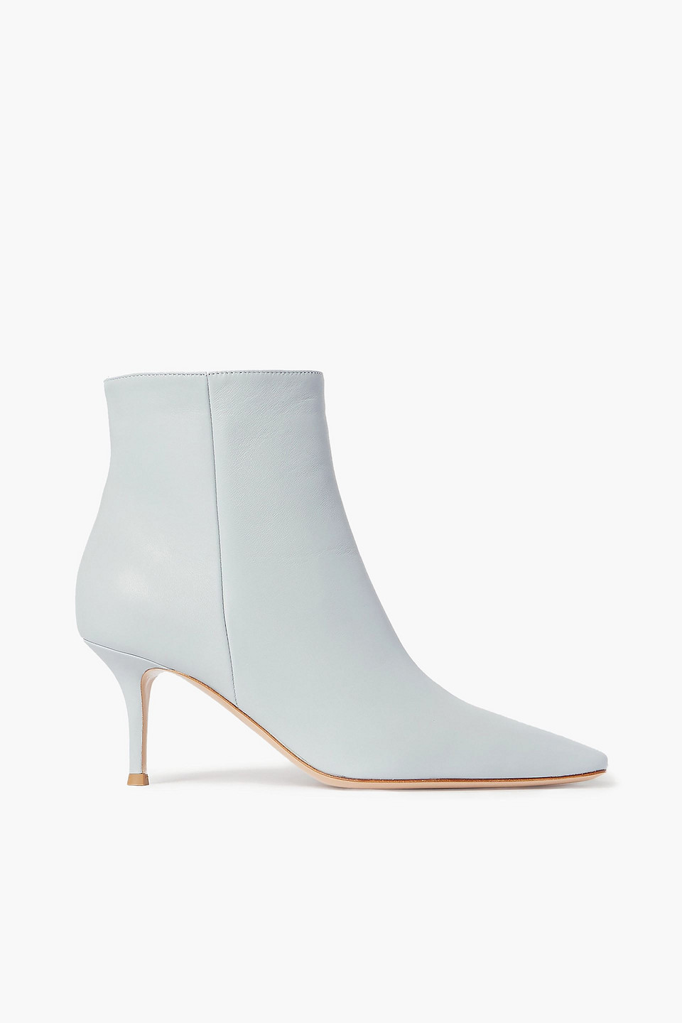 Gianvito Rossi Woman 70 Leather Ankle Boots Sky Blue Size 41