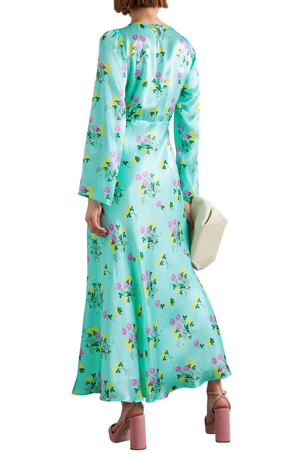 BERNADETTE Jane floral-print silk-satin maxi dress