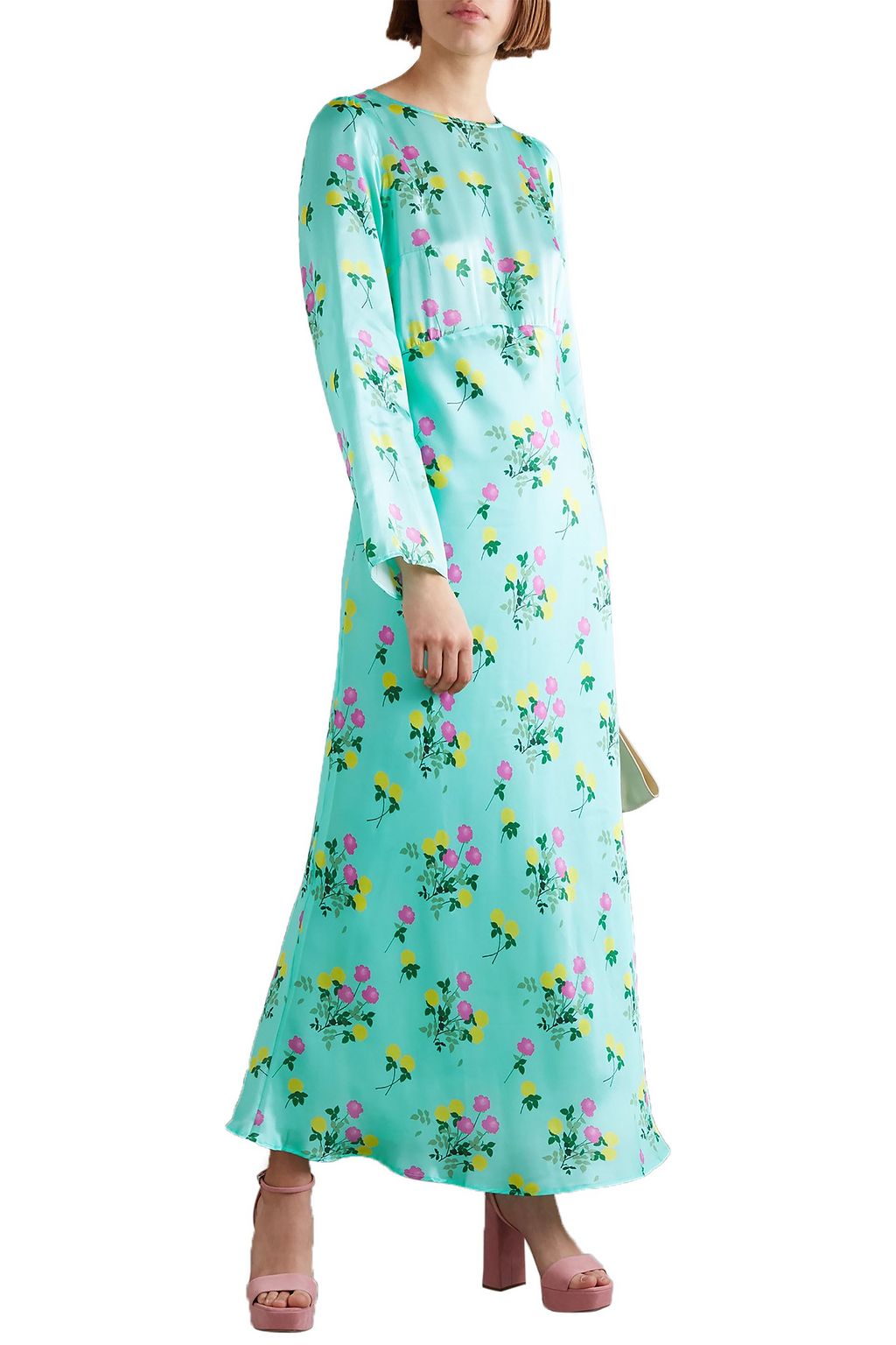 BERNADETTE Jane floral-print silk-satin maxi dress