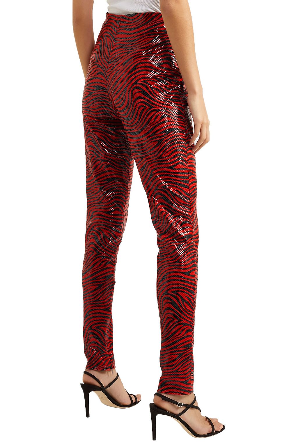STAND STUDIO + Pernille Teisbaek Tabitha zebra-print faux leather skinny pants