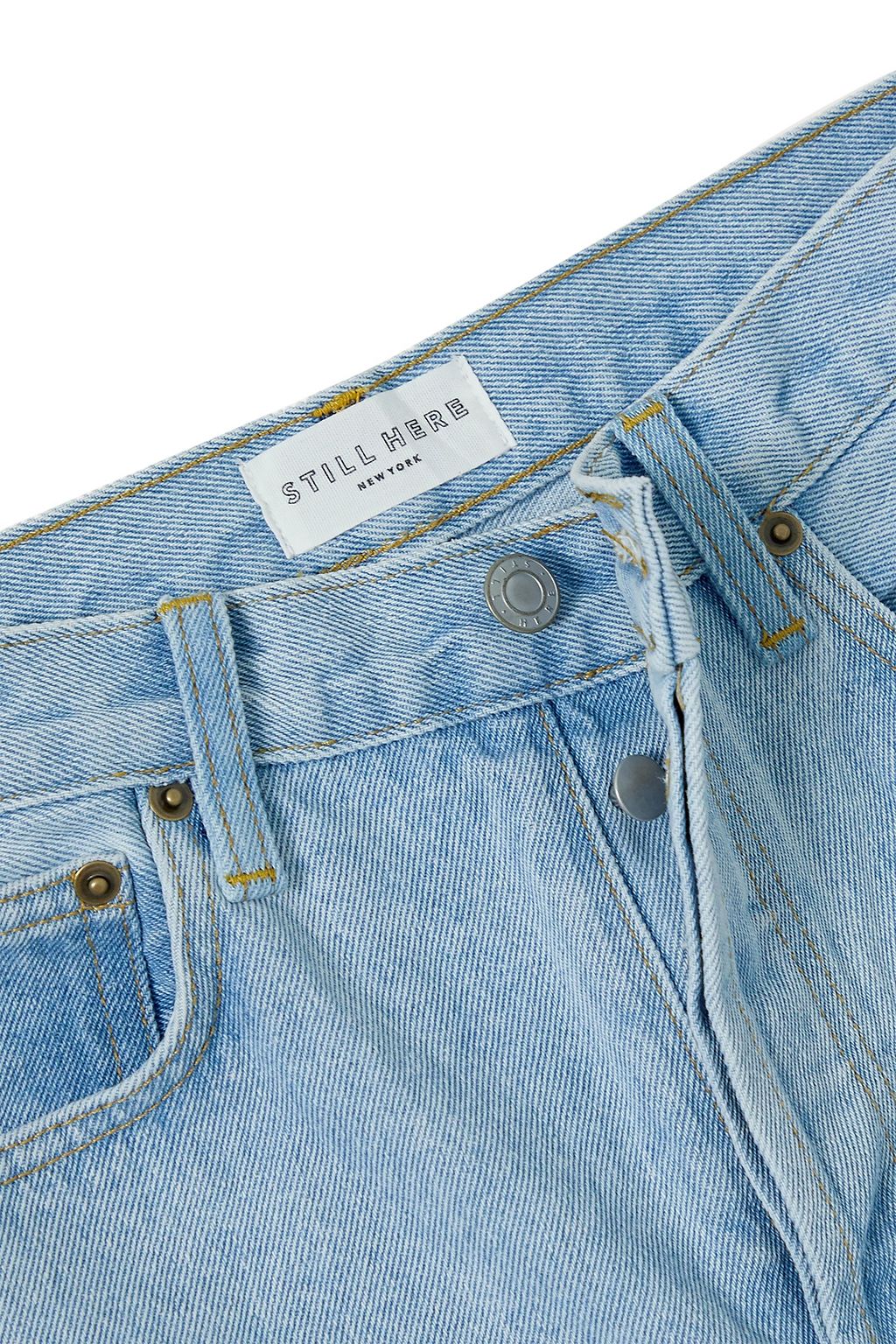 STILL HERE Tate Crop beaded high-rise straight-leg jeans