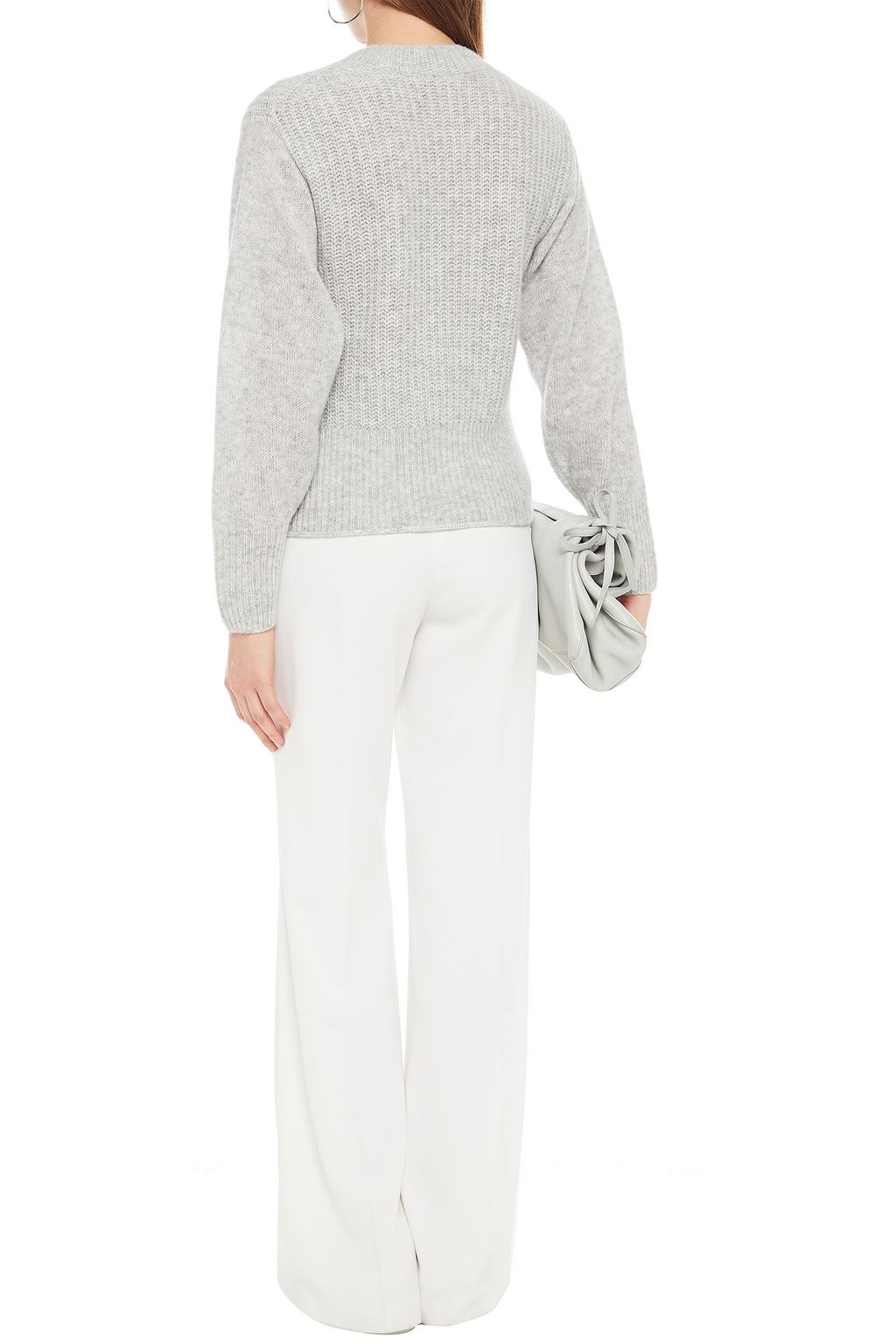 VINCE. Paneled mélange knitted sweater