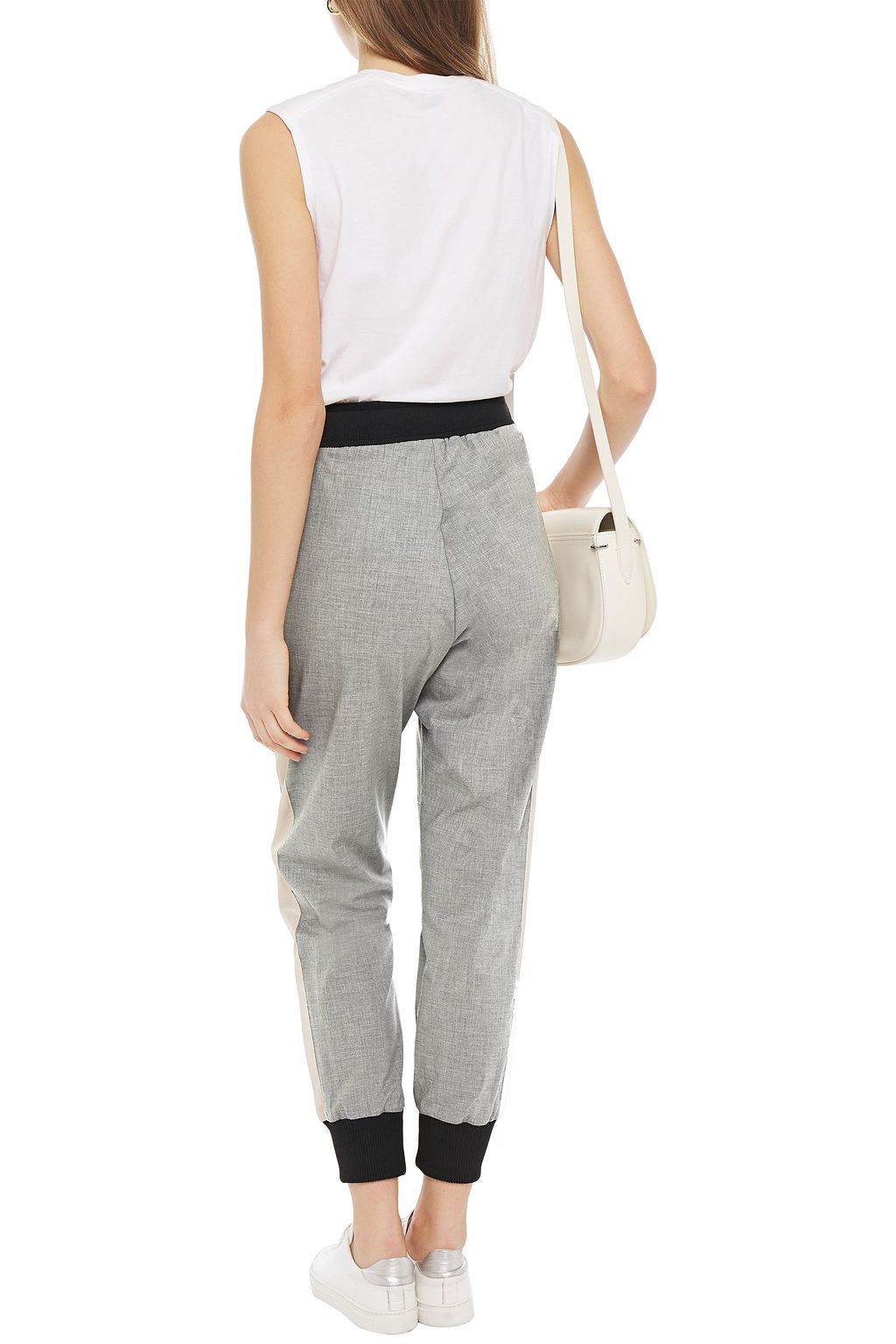 CLU Cotton-chambray track pants