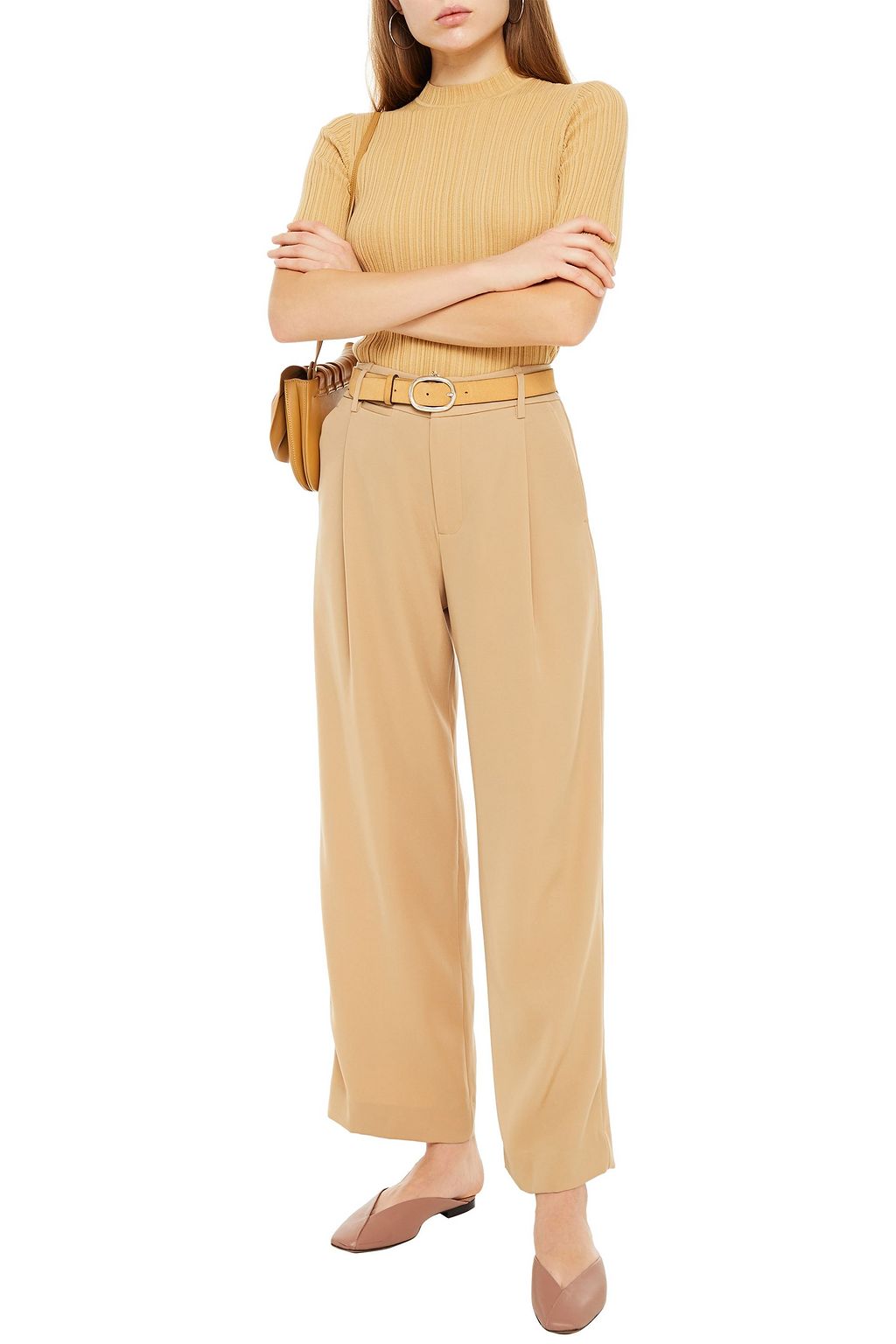 VINCE. Pleated cady wide-leg pants