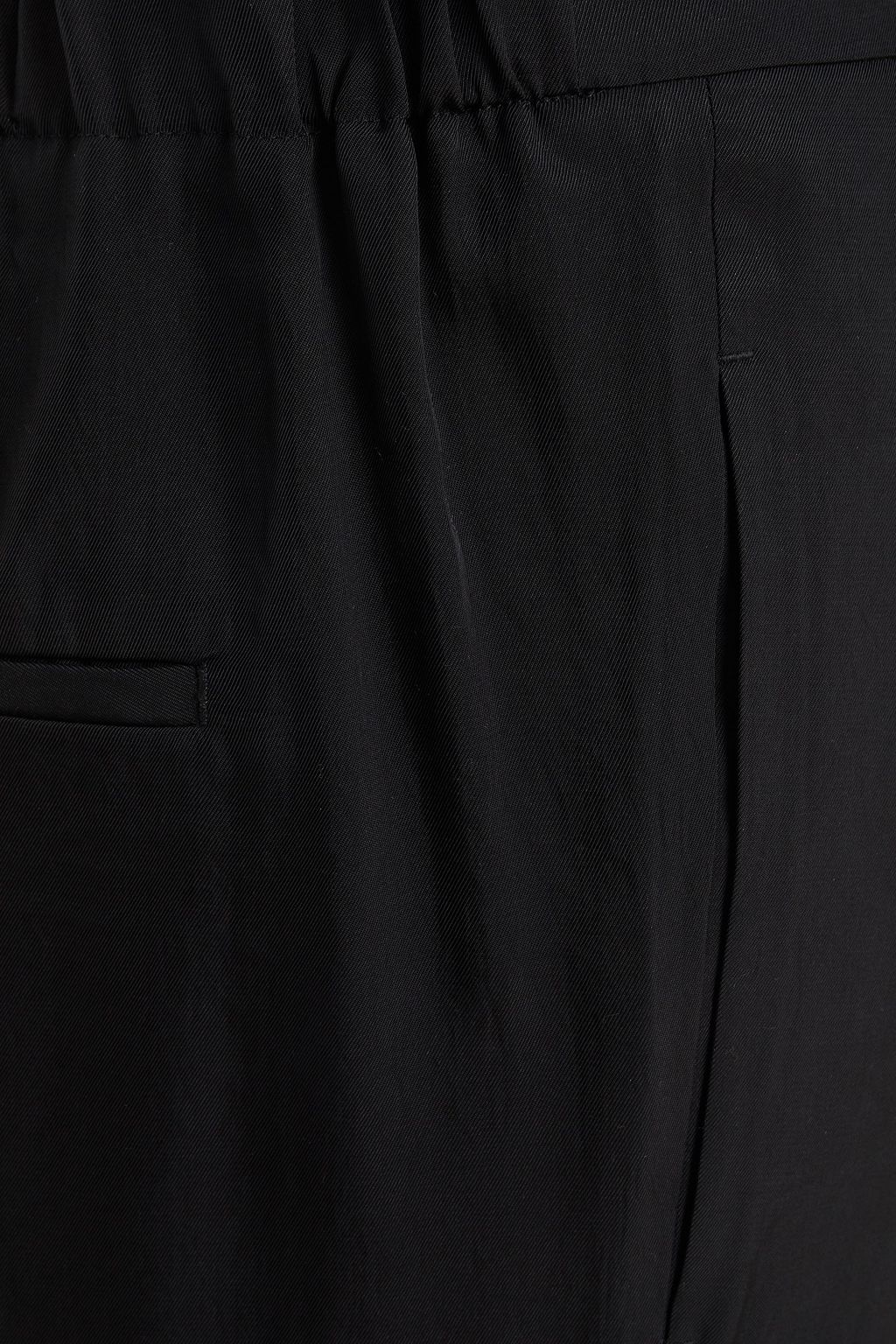 VINCE. Pleated crinkled twill wide-leg pants