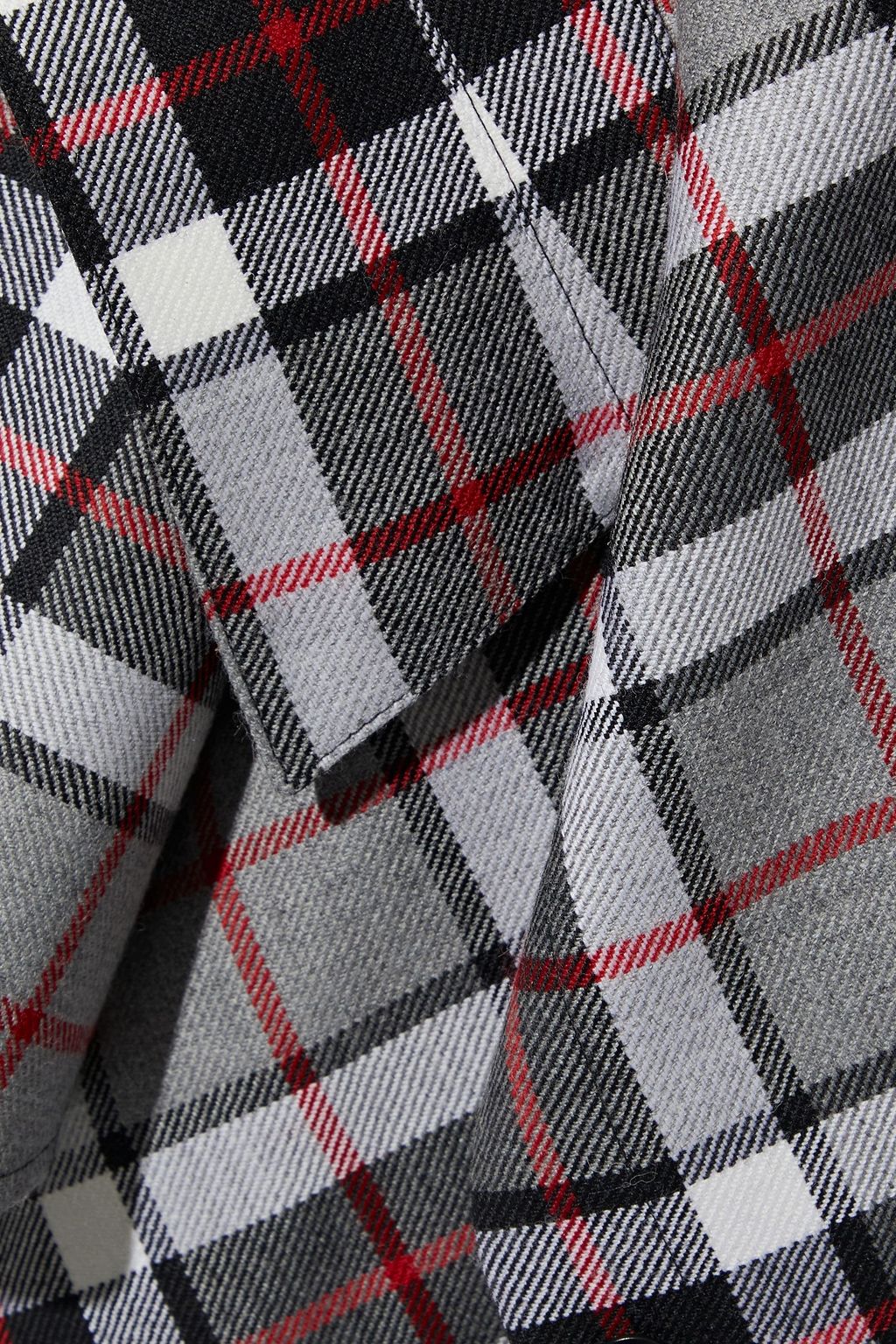 ALEXANDER WANG Tie-front checked wool mini dress