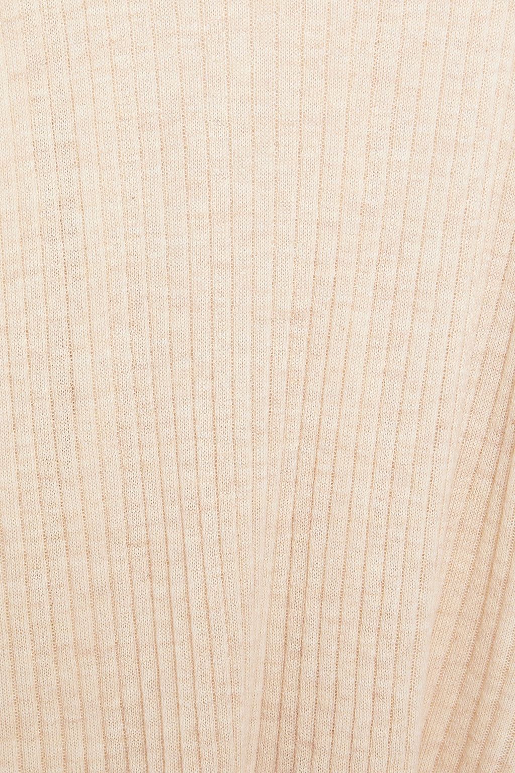 SKIN Ribbed wool-blend pajama top