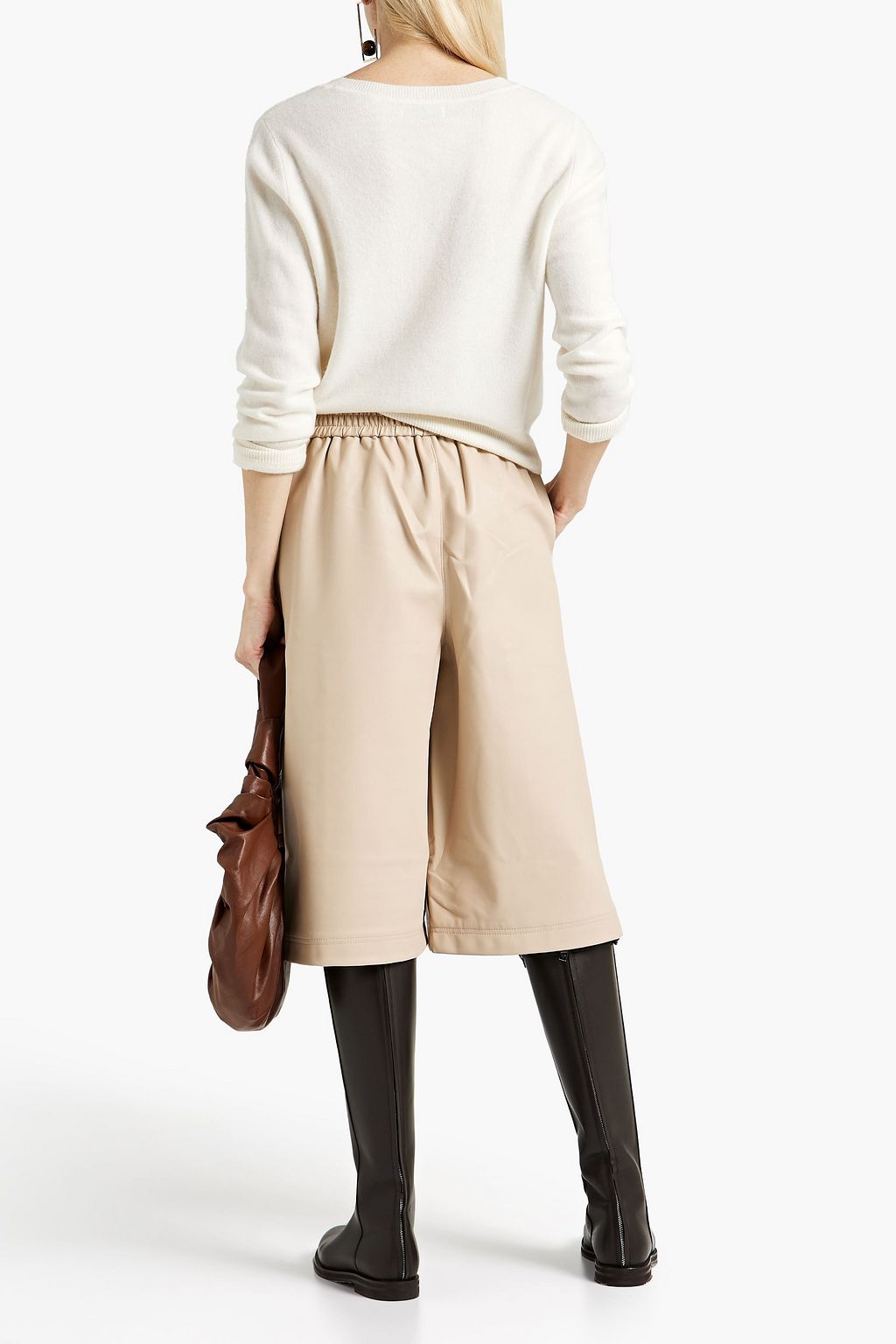 TIBI ヴィーガンレザー ショートパンツ