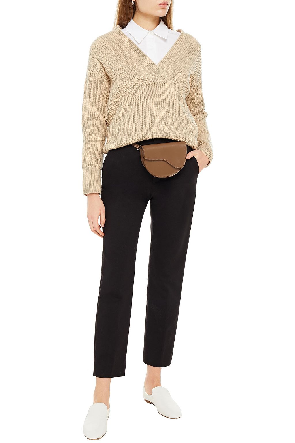 VINCE. Stretch-cotton straight-leg pants