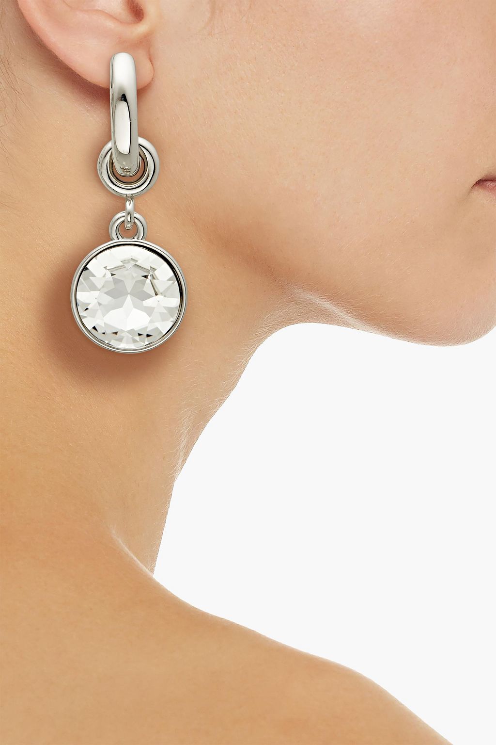 RABANNE Silver-tone crystal earrings