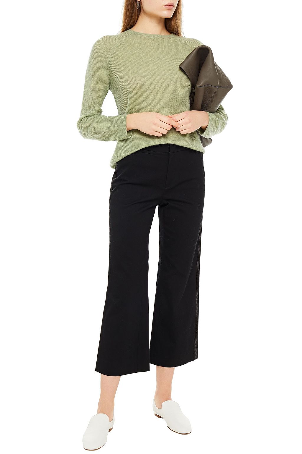 VINCE. Cotton-twill kick-flare pants