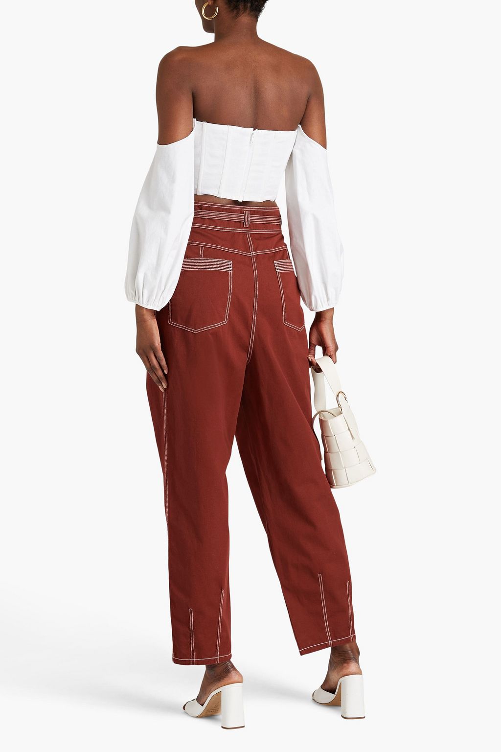 ULLA JOHNSON Lars Karottenhose aus Baumwoll-Twill mit Falten
