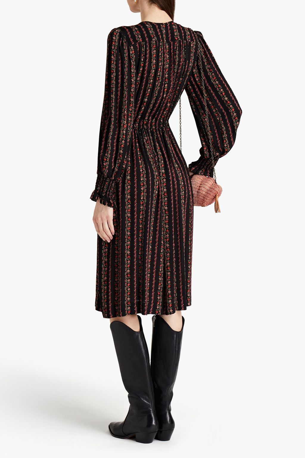 SEE BY CHLOÉ Gathered floral-print georgette midi dress