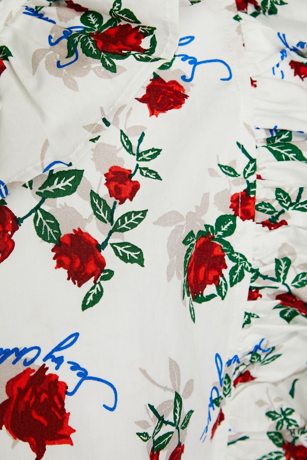 SEE BY CHLOÉ Ruffled floral-print cotton top