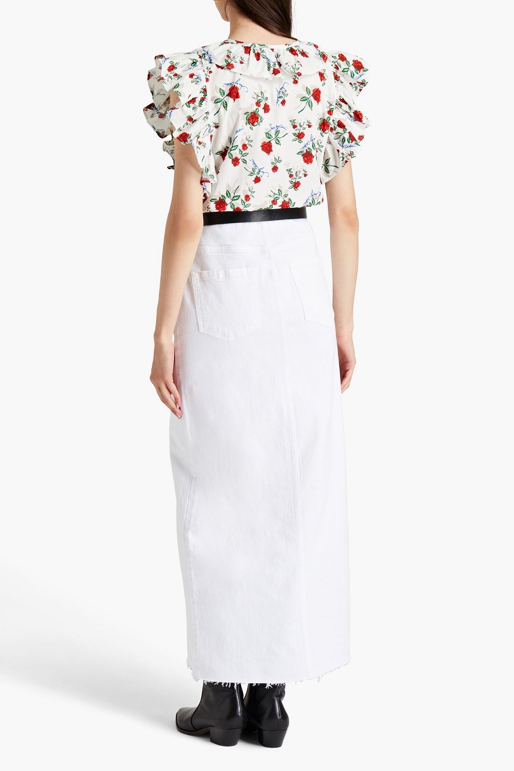SEE BY CHLOÉ Ruffled floral-print cotton top