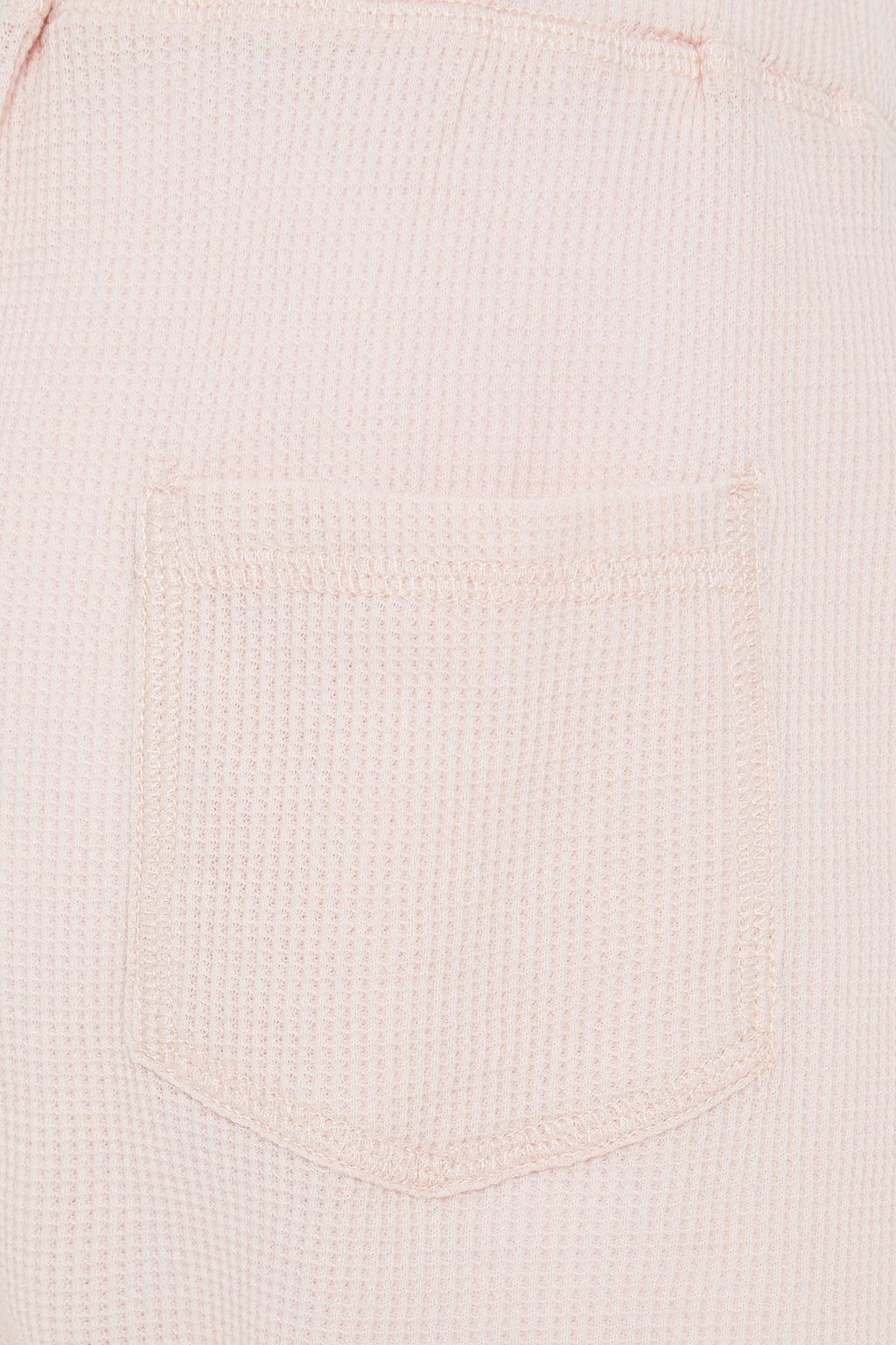 NATURAL SKIN Waffle-knit organic cotton-blend pajama shorts