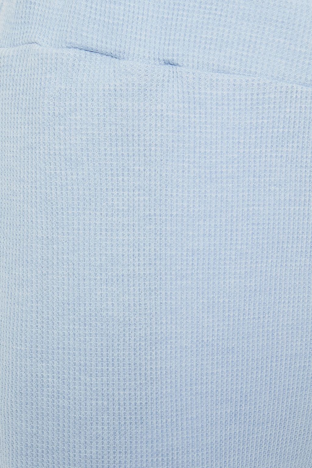 NATURAL SKIN Waffle-knit organic cotton-blend pajama pants