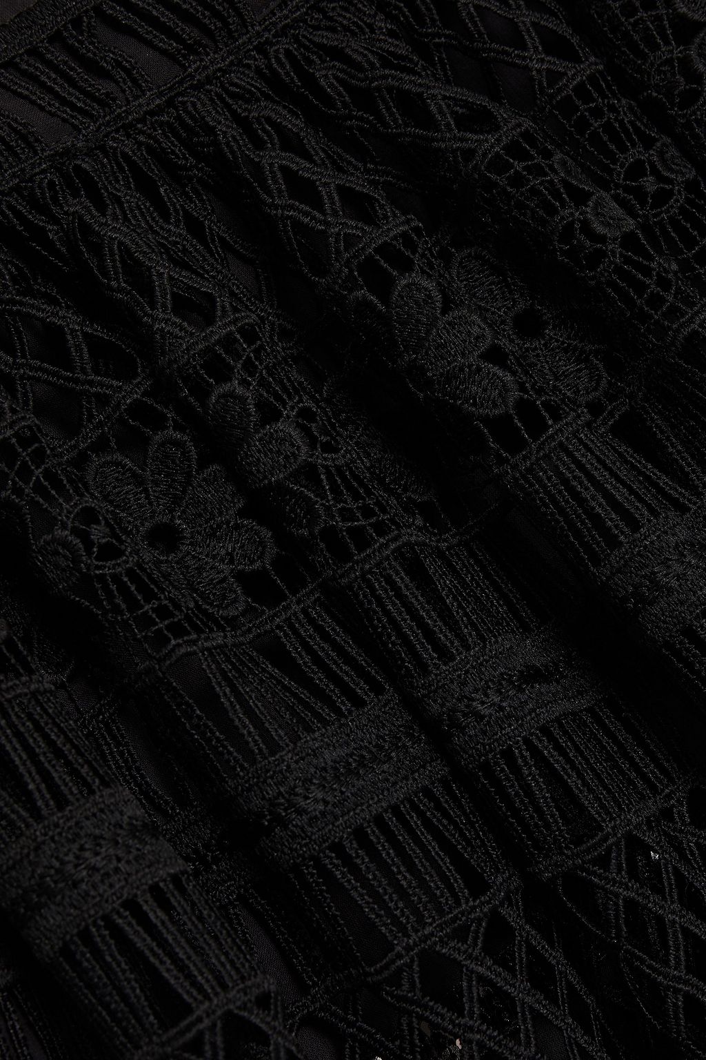 CHARO RUIZ IBIZA Gathered crocheted-lace maxi skirt