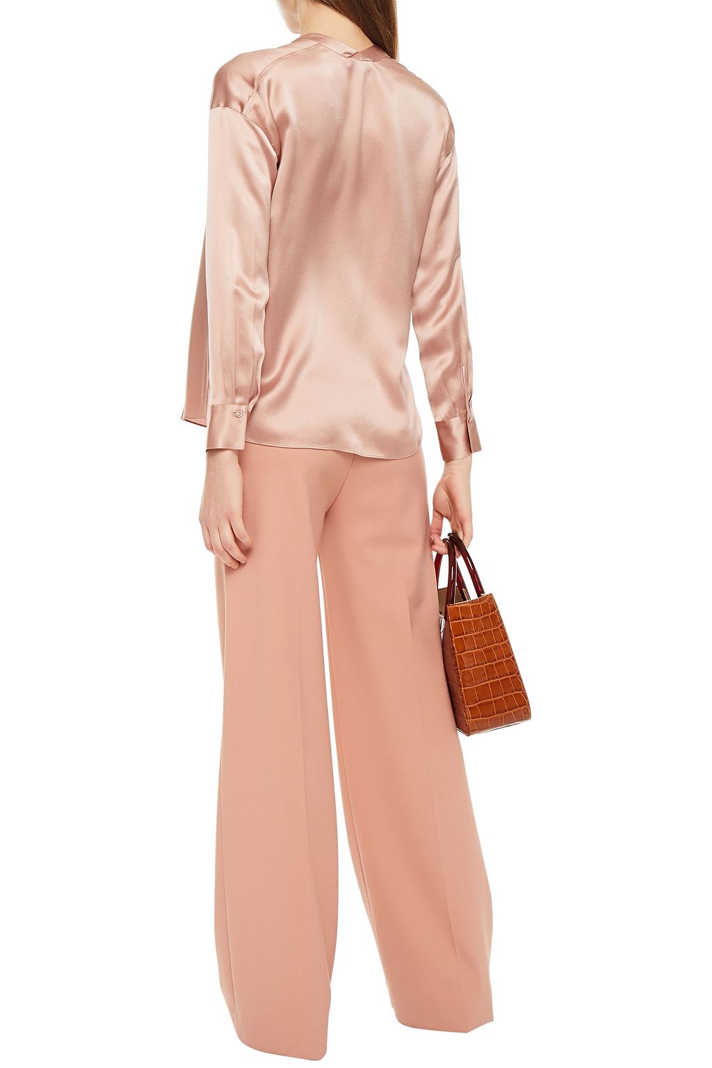 VINCE. Silk-satin blouse