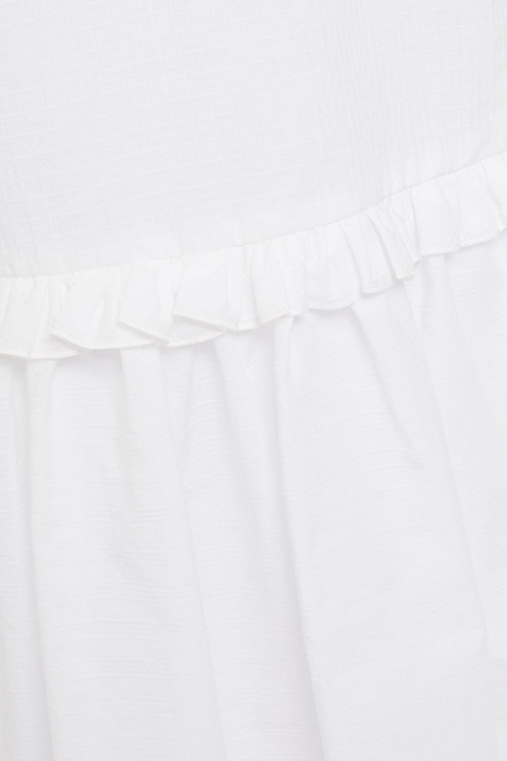 MM6 MAISON MARGIELA Ribbed knit-paneled cotton-poplin top