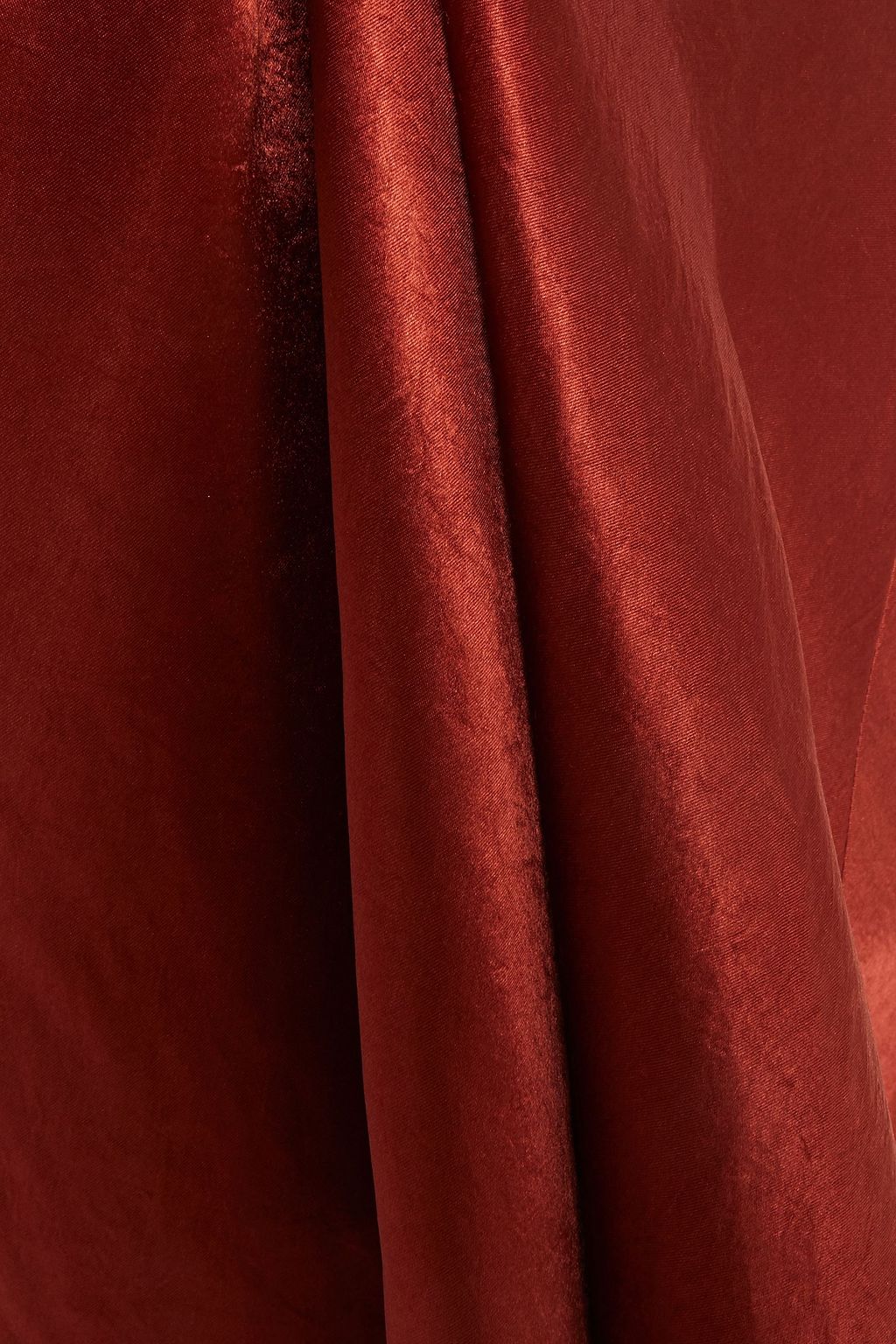 VINCE. Crinkled-satin midi dress