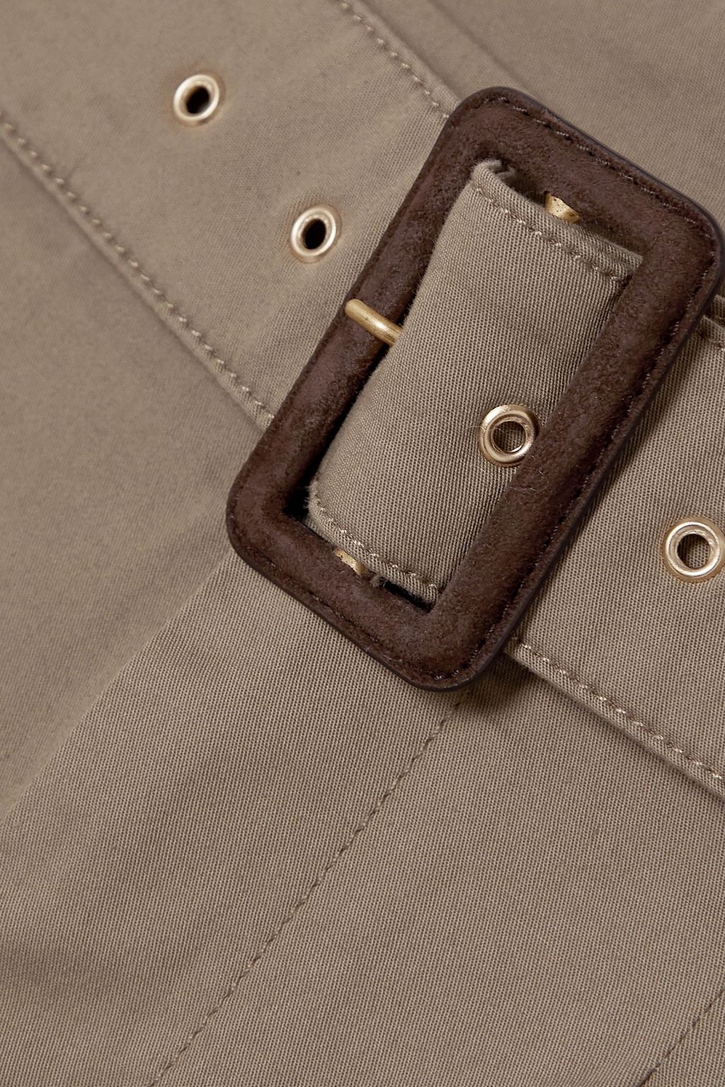 PURDEY Cropped belted cotton-blend tapered pants