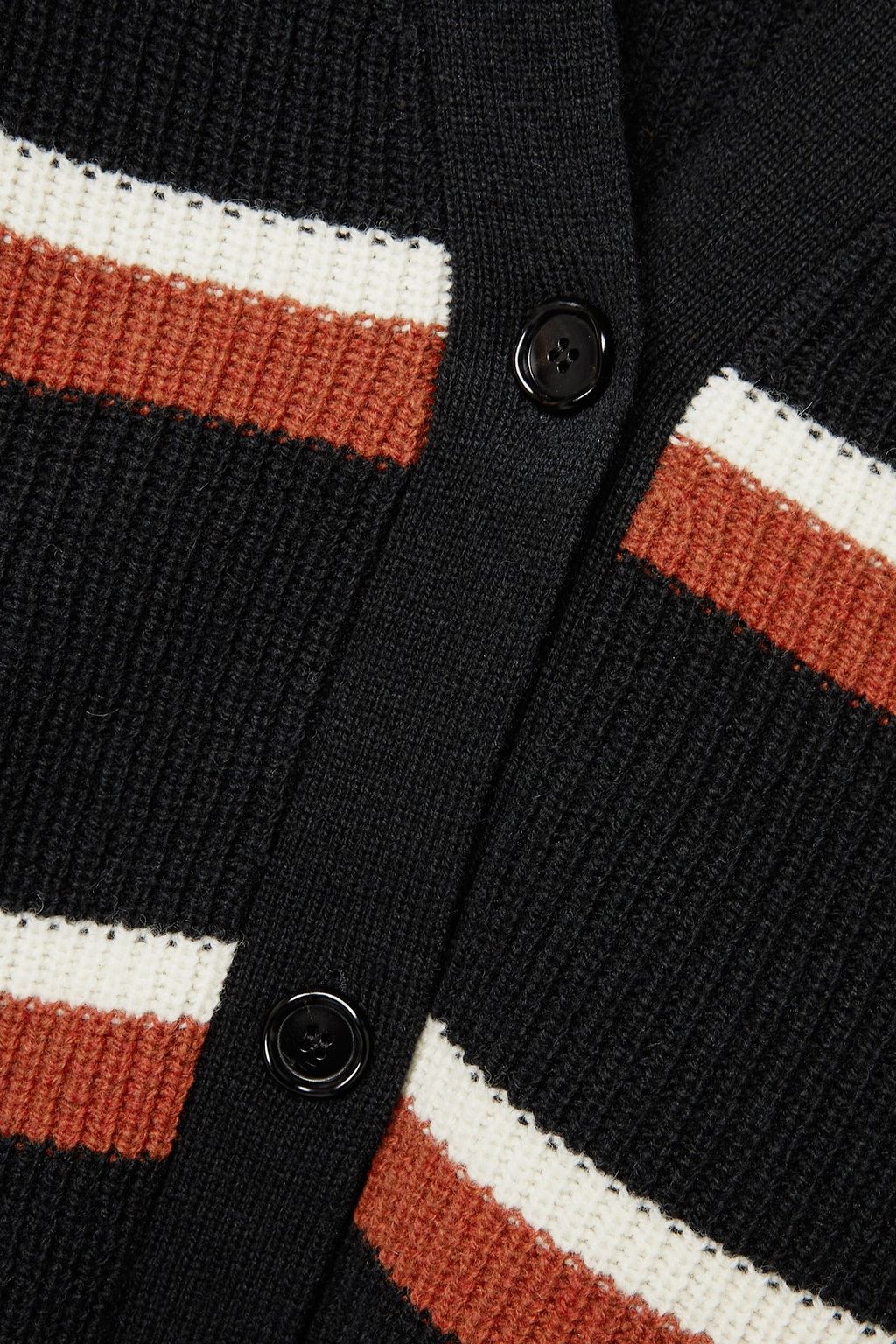 MARNI Cardigan aus gerippter Wolle mit Streifen