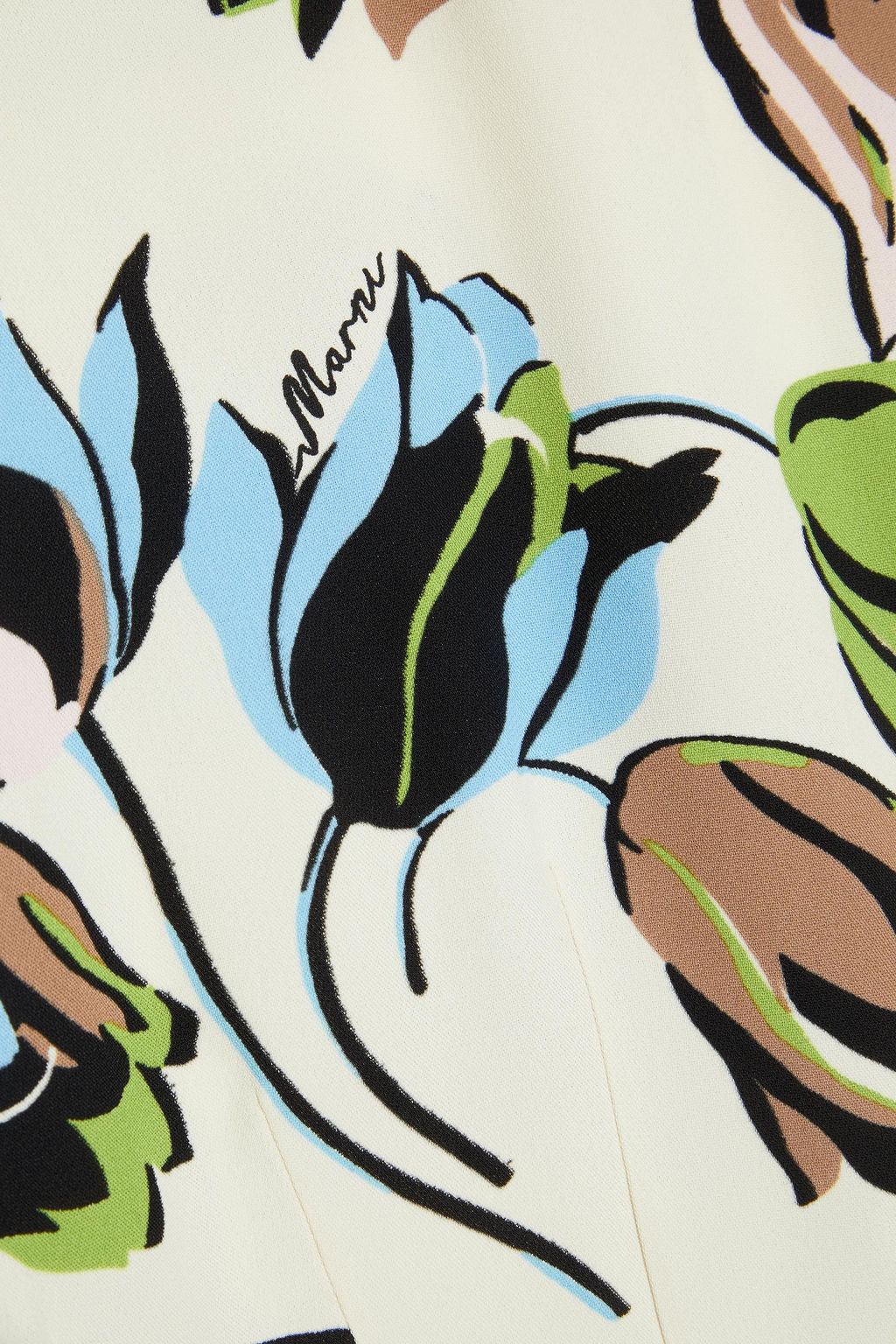 MARNI Midikleid aus Crêpe mit floralem Print