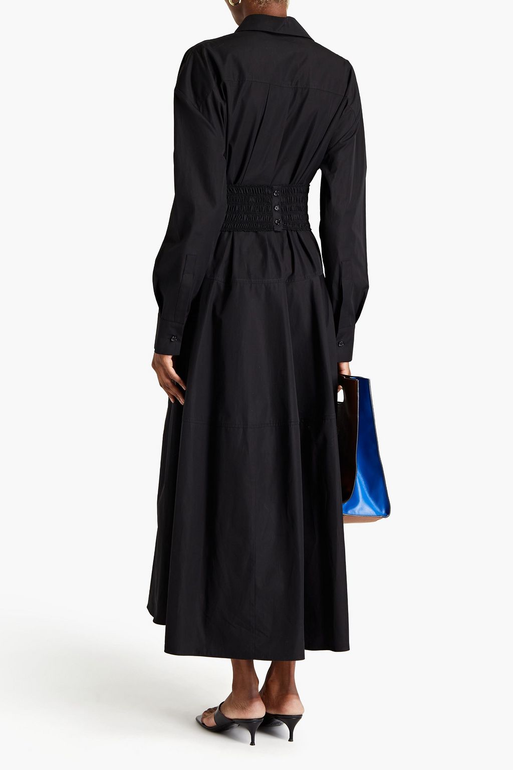 MARNI Belted cotton-poplin maxi shirt dress