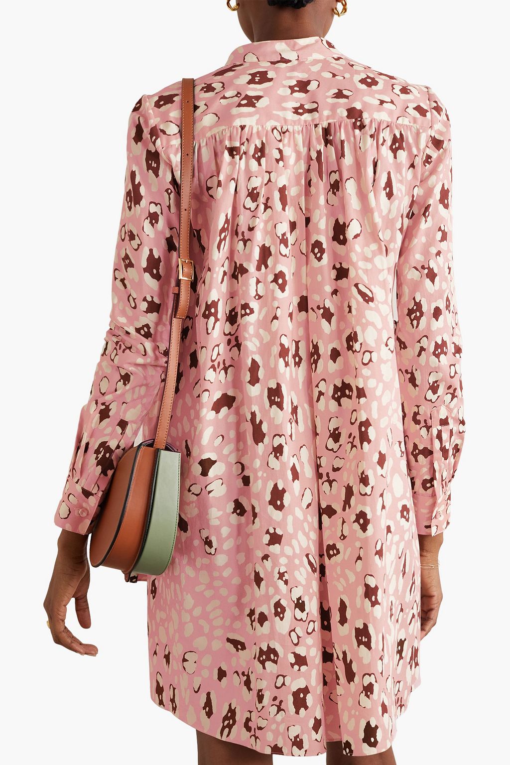 ADAM LIPPES Tiered printed cotton-poplin mini dress | THE OUTNET