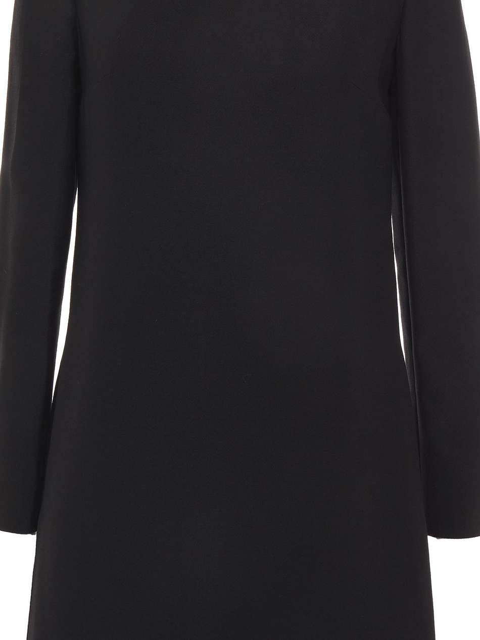 embellished crepe mini dress