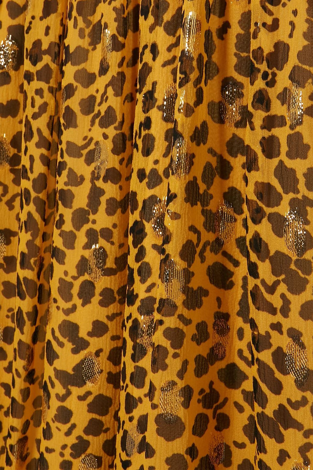 SALONI + Venyx Camille leopard-print fil coupé silk-blend chiffon midi dress