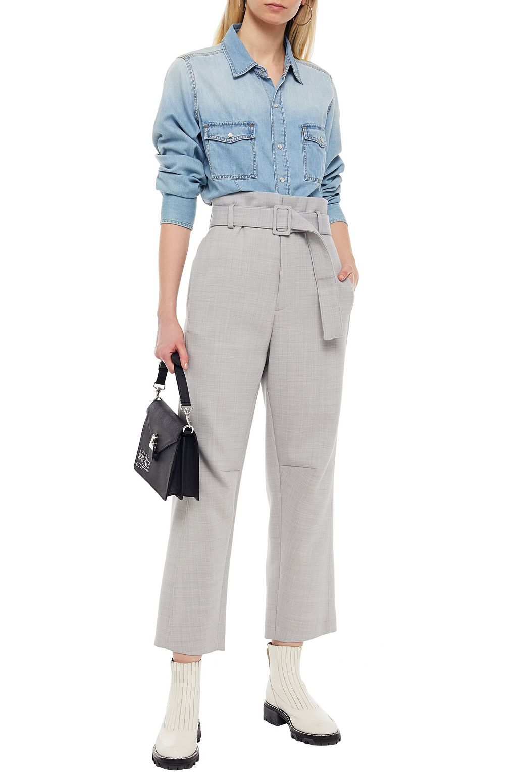 MM6 MAISON MARGIELA Belted twill straight-leg pants