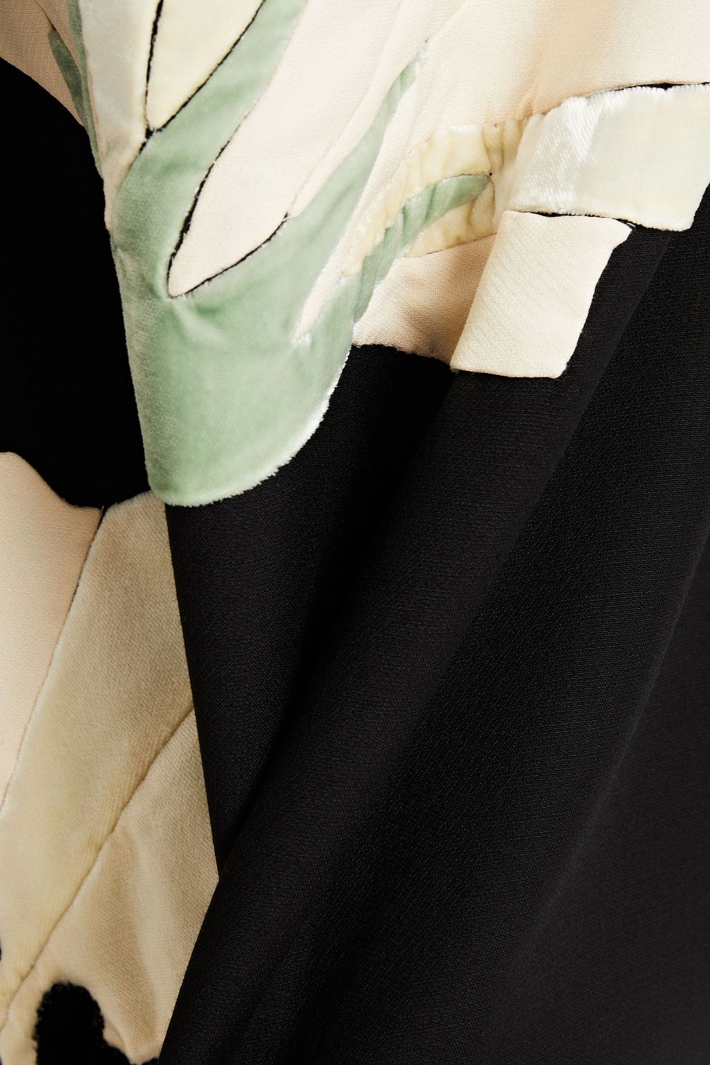 VALENTINO GARAVANI Embellished wool and silk-blend crepe mini dress