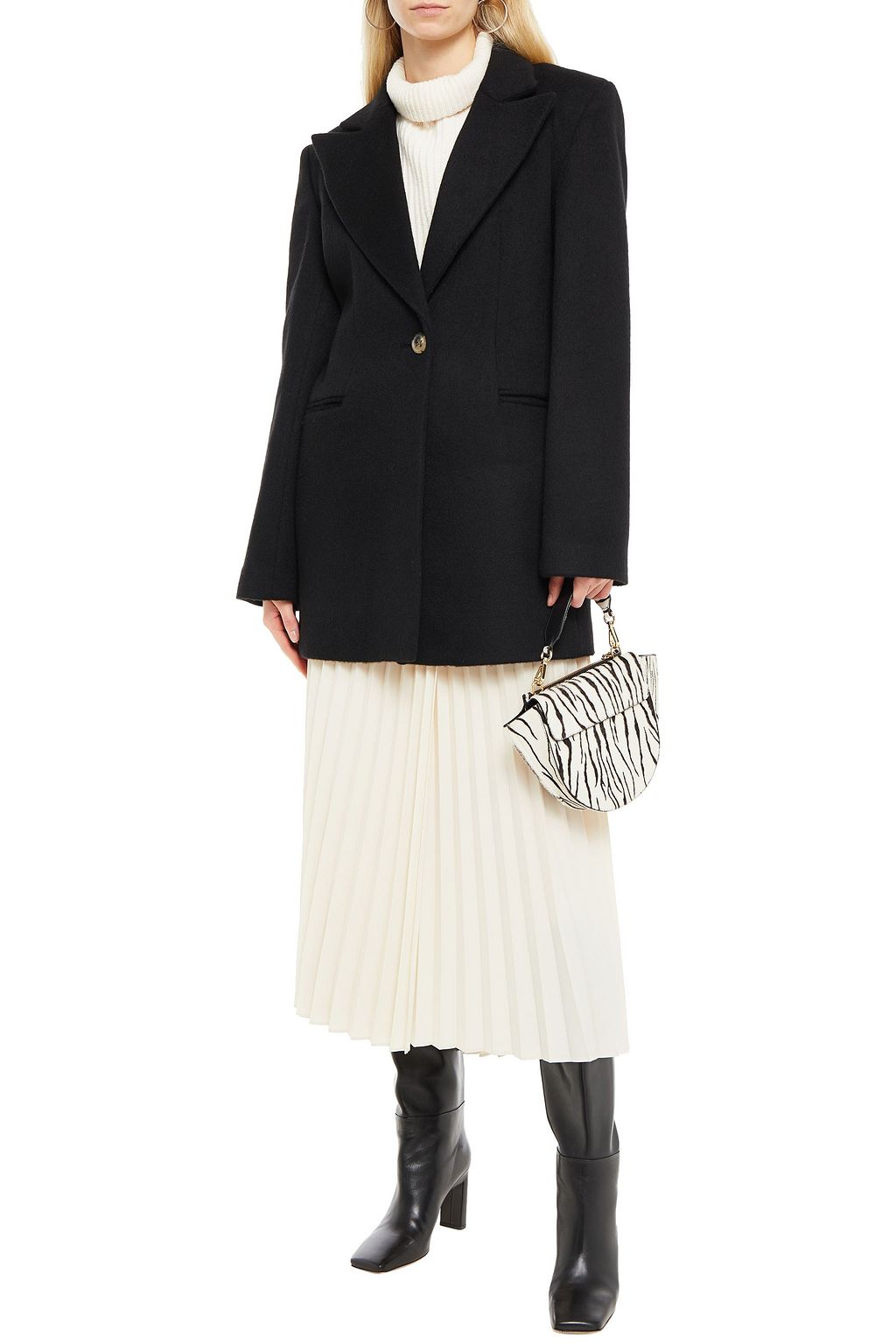 KHAITE Allison brushed-felt blazer