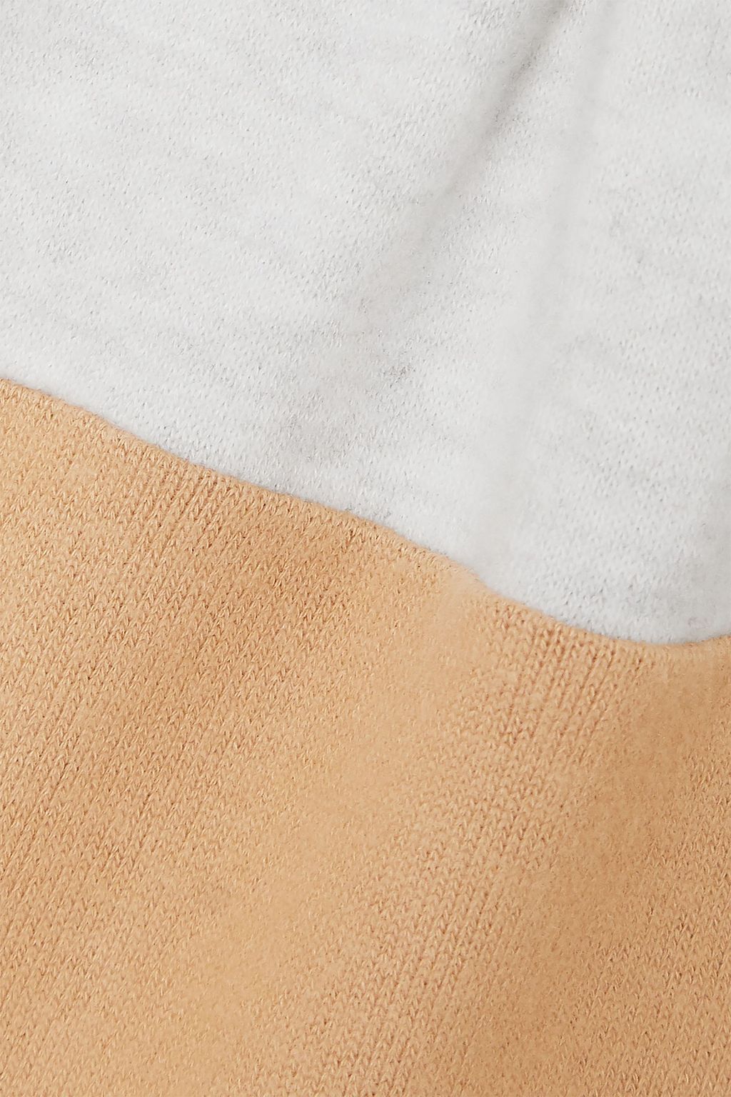LESET Lori two-tone brushed stretch-knit sweater