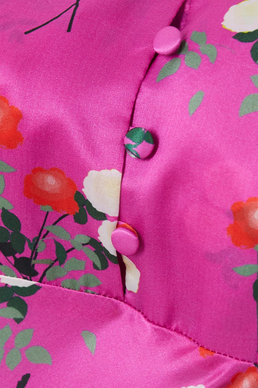 BERNADETTE Florence floral-print silk-satin midi dress
