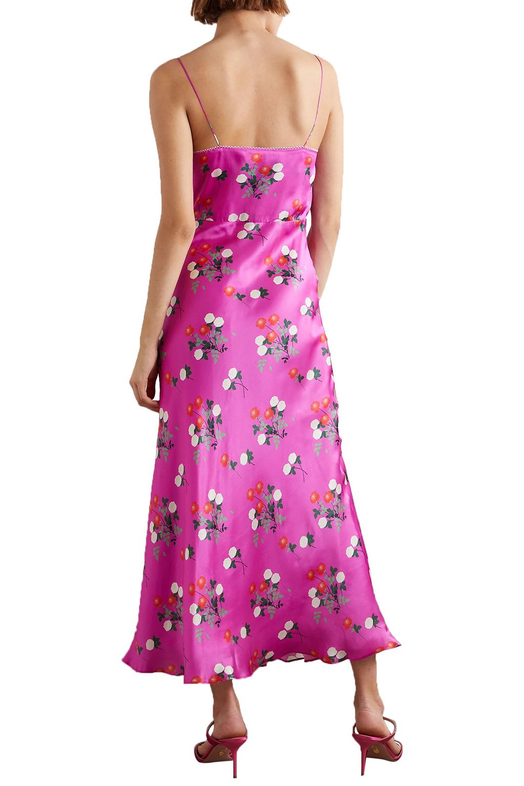 BERNADETTE Florence floral-print silk-satin midi dress