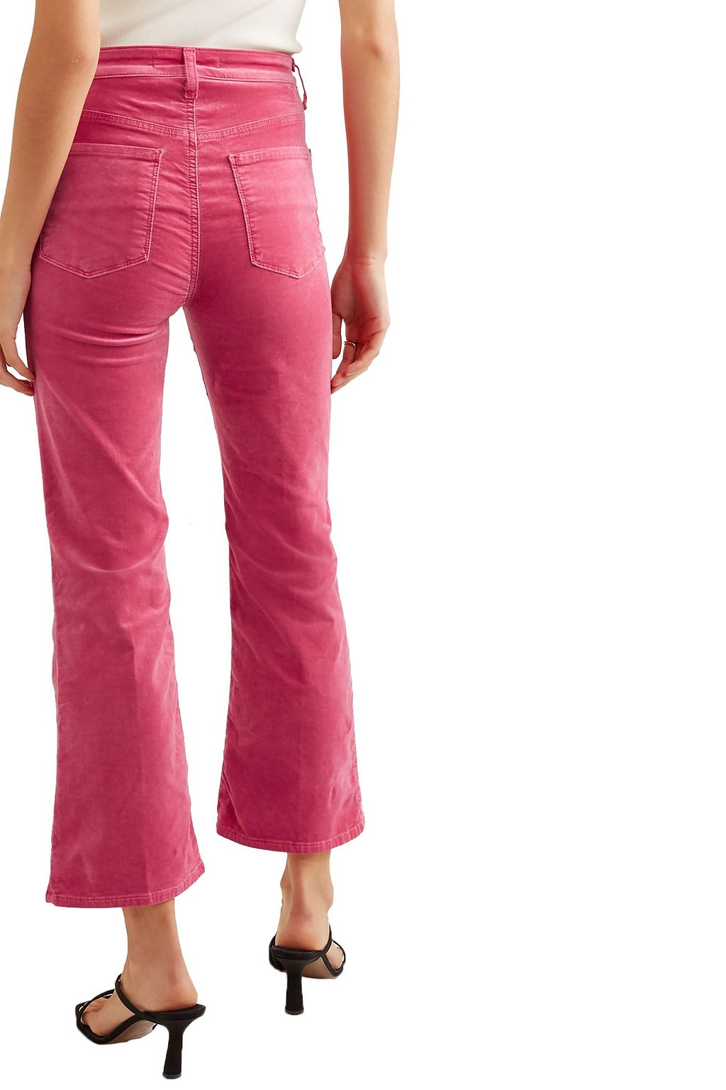 J BRAND Julia cotton-blend velvet kick-flare pants