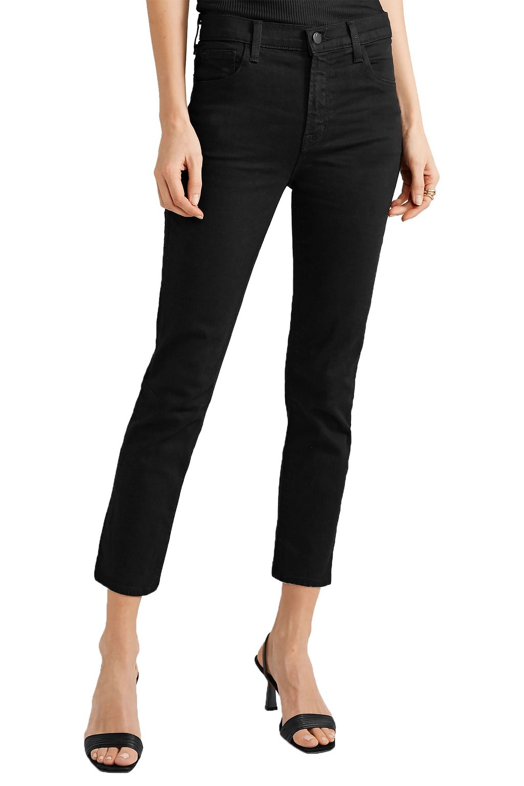 J BRAND Ruby cropped high-rise slim-leg jeans