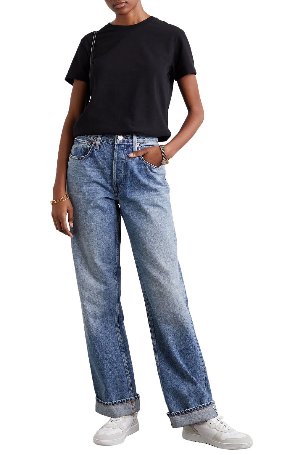 RE/DONE 70s Loose cotton-blend jersey T-shirt