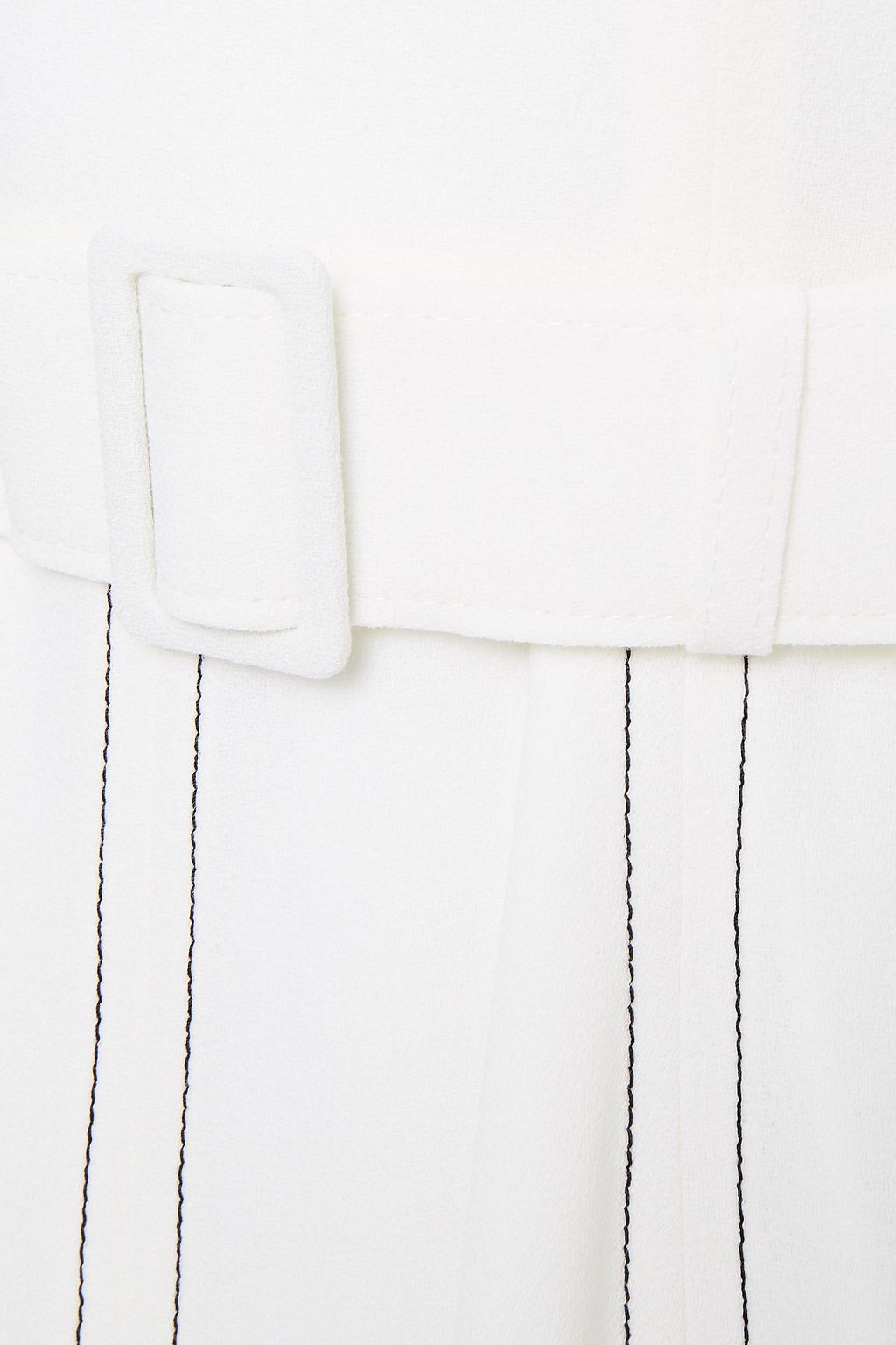 GOAT Kelly embroidered belted wool-crepe midi dress