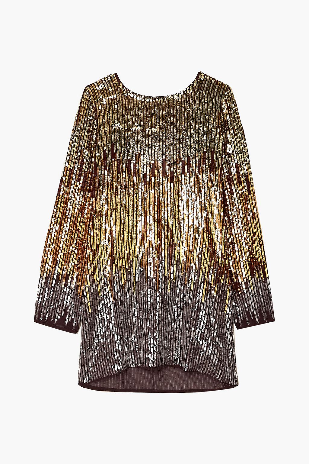 sequined crepe mini dress ...