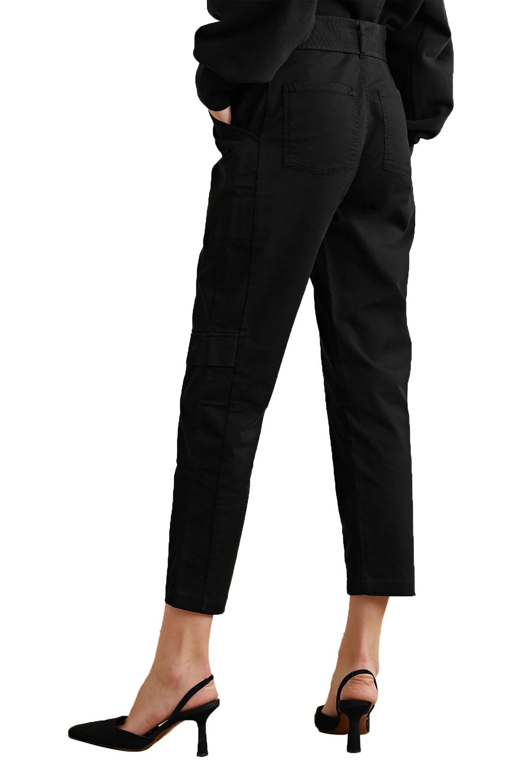 J BRAND Athena belted cotton-blend twill tapered pants