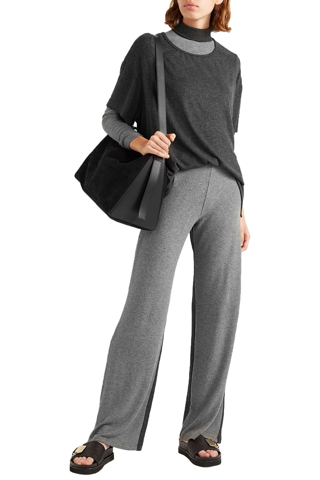 LESET Alison ribbed stretch-jersey turtleneck top