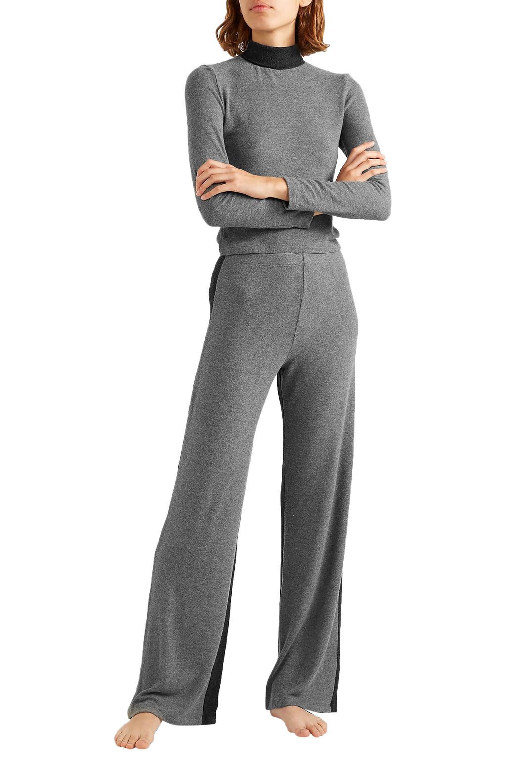 LESET Alison ribbed stretch-jersey turtleneck top