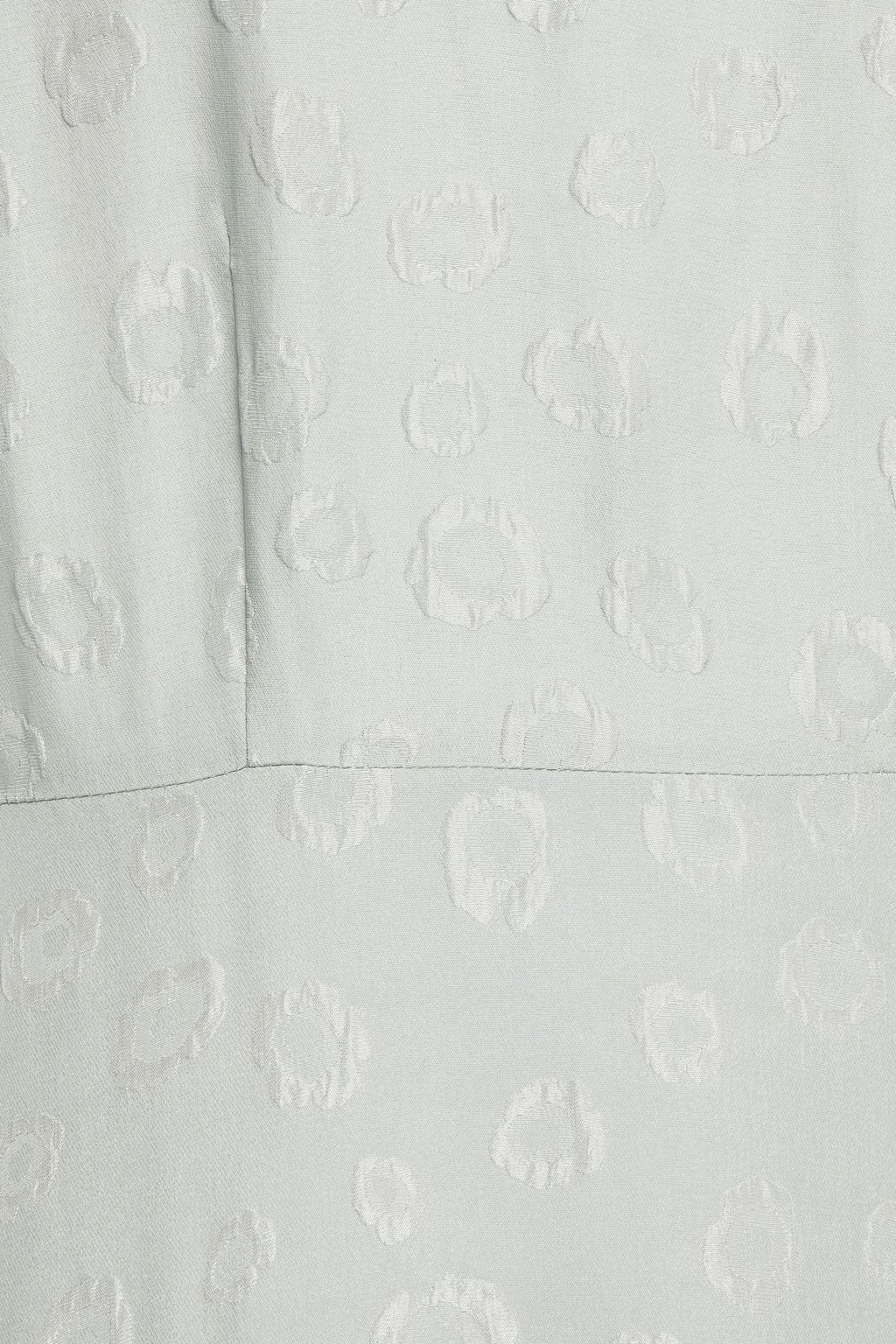 SAMSØE Φ SAMSØE Gathered silk-jacquard midi dress