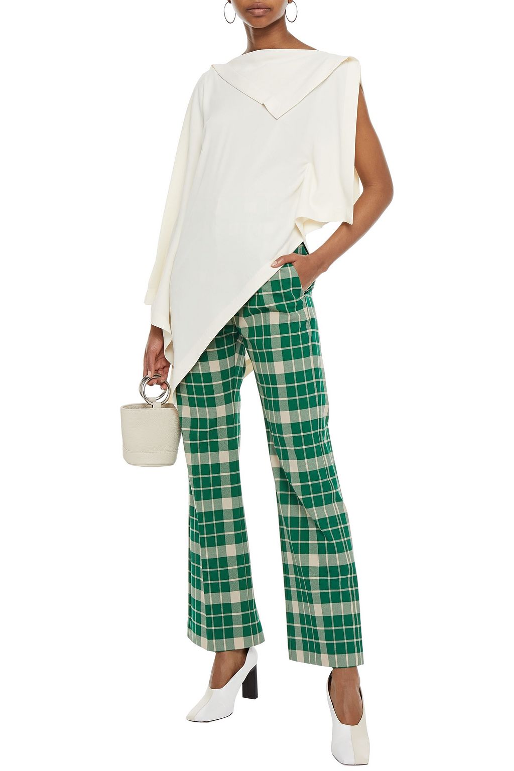 MM6 MAISON MARGIELA Asymmetric draped crepe top