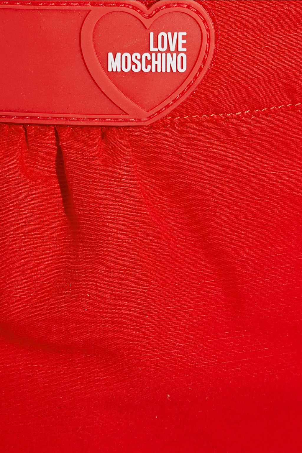 LOVE MOSCHINO Rubber-trimmed cotton and flax-blend shorts